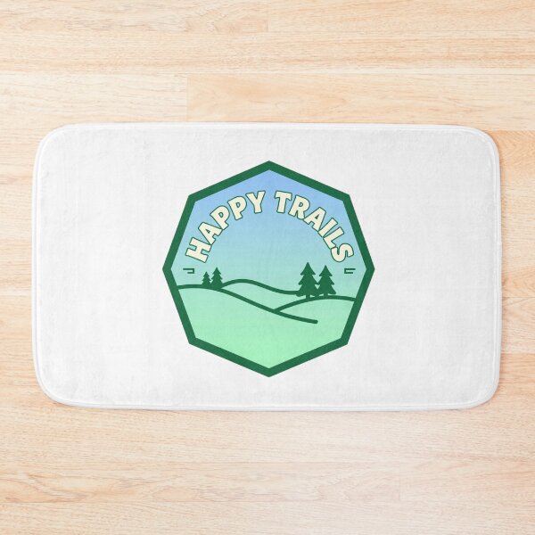Item preview, Happy Trails Retro Hiking Mountain Pine Forest Octagon designed and sold by FestivityFinds.