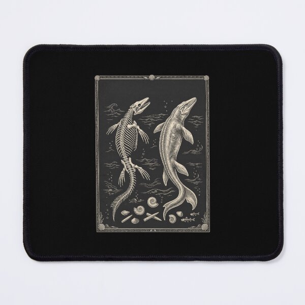 Item preview, Mosasaur Skeleton and Marine Reptile Fossil Art designed and sold by snowry.