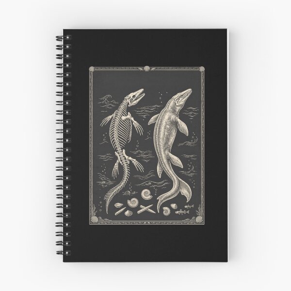 Item preview, Mosasaur Skeleton and Marine Reptile Fossil Art designed and sold by snowry.