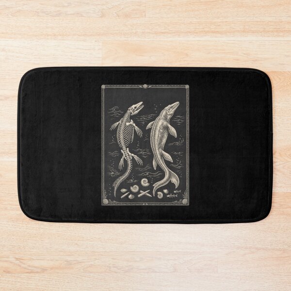 Item preview, Mosasaur Skeleton and Marine Reptile Fossil Art designed and sold by snowry.