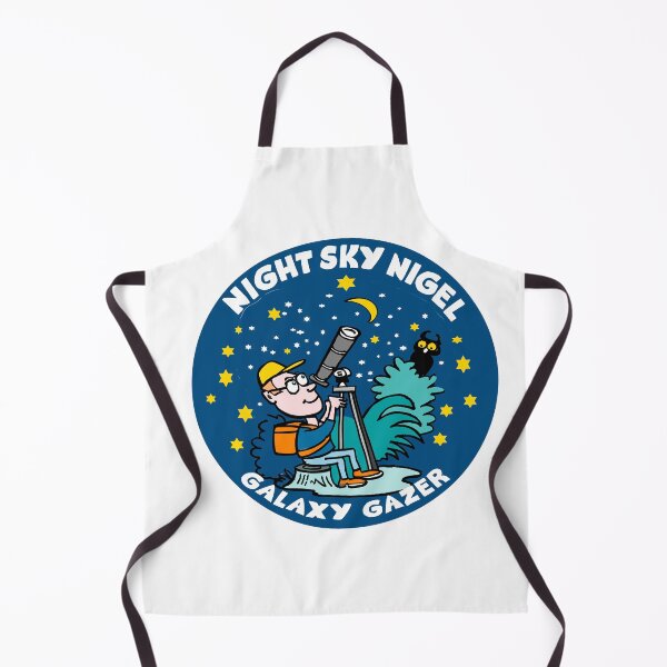 Item preview, Night Sky Nigel Galaxy Gazer Astronomy Cartoon designed and sold by Al Benge - NZ & Australian Art.
