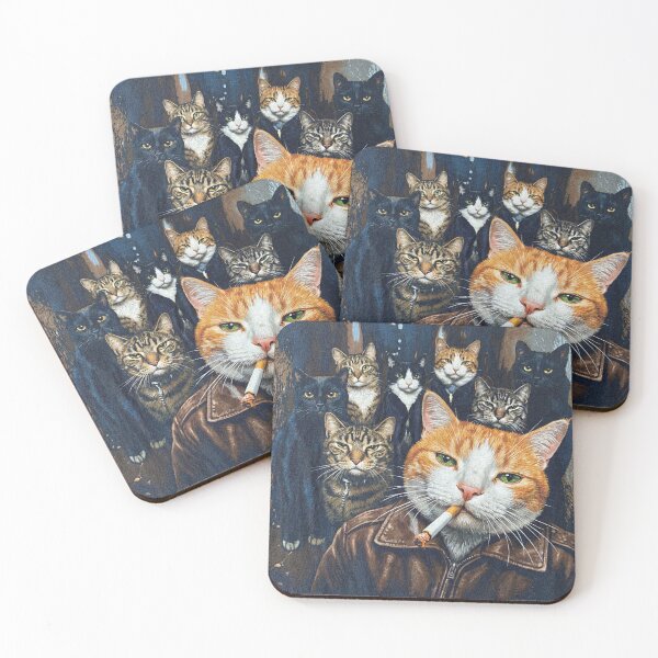 Item preview, Funny Gangster Cat designed and sold by aponwao.