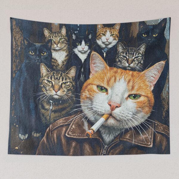 Item preview, Funny Gangster Cat designed and sold by aponwao.