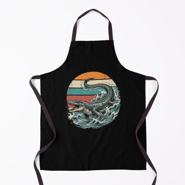 Item preview, Vintage Mosasaur Dinosaur Ocean Waves Retro Sunset designed and sold by snowry.