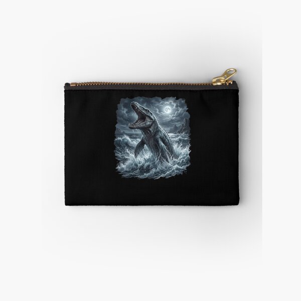 Item preview, Mosasaurus Sea Monster Night Ocean Waves designed and sold by snowry.