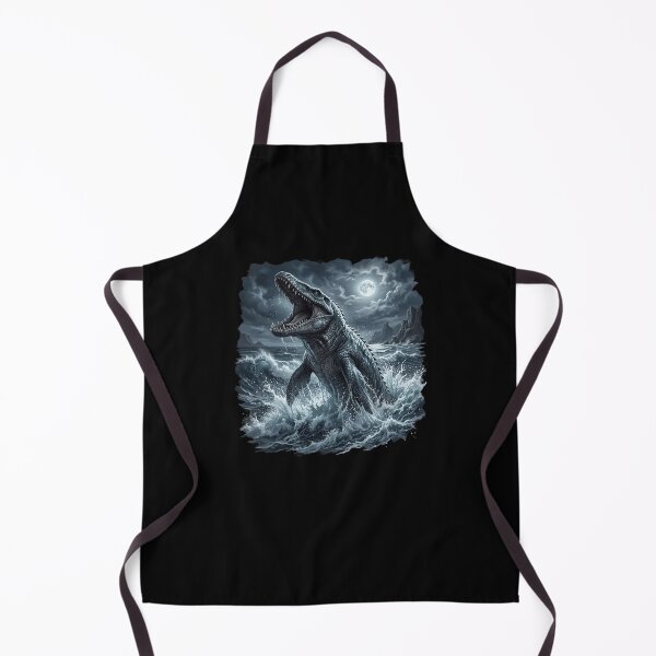 Item preview, Mosasaurus Sea Monster Night Ocean Waves designed and sold by snowry.