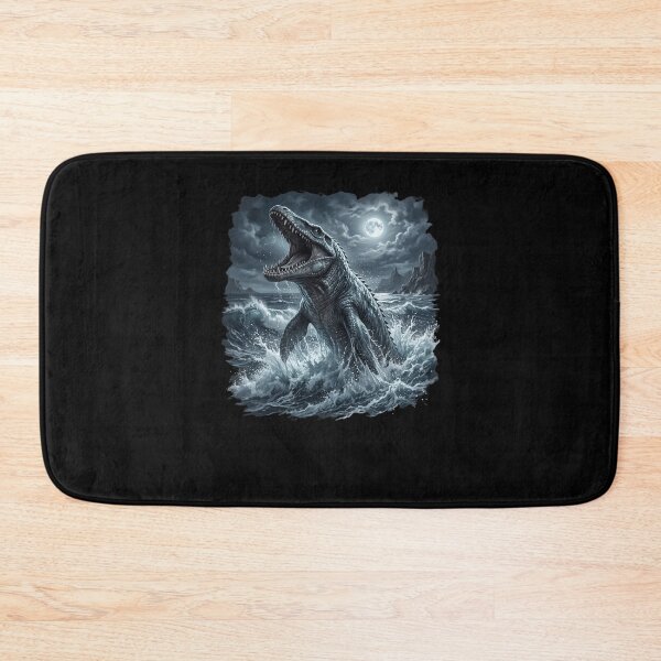 Item preview, Mosasaurus Sea Monster Night Ocean Waves designed and sold by snowry.