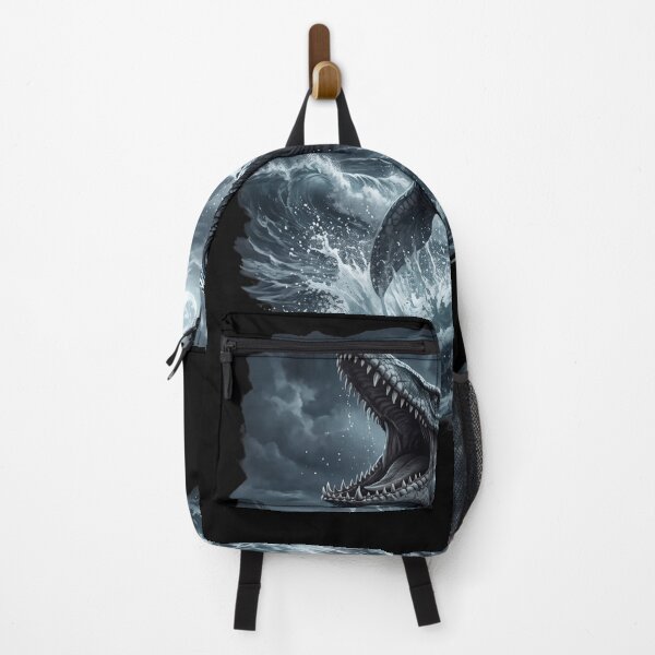 Item preview, Mosasaurus Sea Monster Night Ocean Waves designed and sold by snowry.