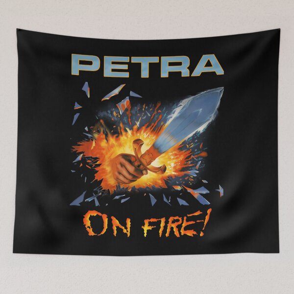 Item preview, Petra Dark Red On Fire Retro designed and sold by Fahmirazis94Art.