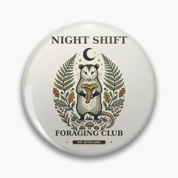 Item preview, Night Shift Foraging Club Opossum designed and sold by Funny meme.