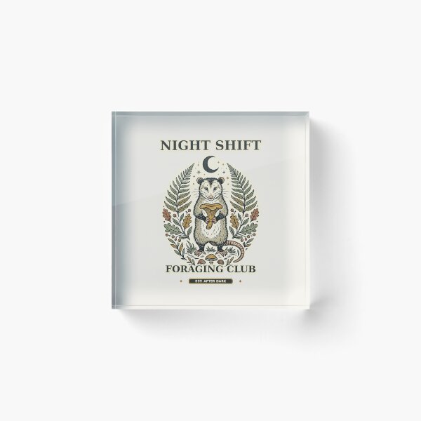 Item preview, Night Shift Foraging Club Opossum designed and sold by Funny meme.