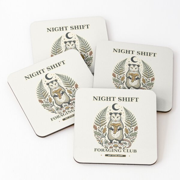 Item preview, Night Shift Foraging Club Opossum designed and sold by Funny meme.