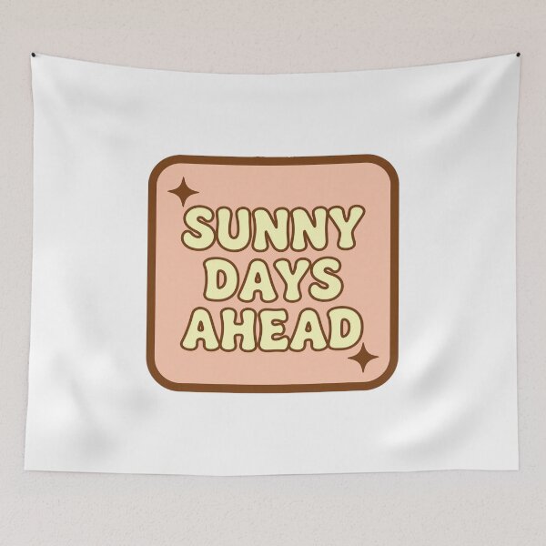 Item preview, Sunny Days Ahead Retro Pastel Typography designed and sold by FestivityFinds.