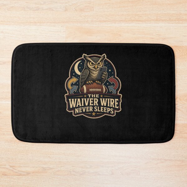 Item preview, The Waiver Wire Never Sleeps Fantasy Football Owl designed and sold by snowry.