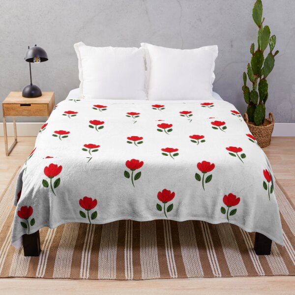 Item preview, Red Tulip Floral Pattern designed and sold by itxelaraStudio.