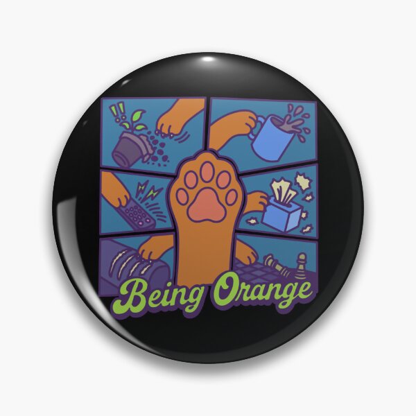 Item preview, Funny Orange Cat Brain Cell Comic Being Orange Art designed and sold by BrainSoupShop.