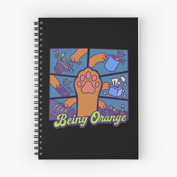 Item preview, Funny Orange Cat Brain Cell Comic Being Orange Art designed and sold by BrainSoupShop.