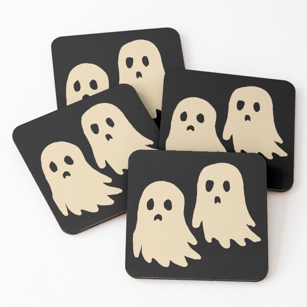 Item preview, Cute Minimal Twin Ghosts Kawaii Halloween Soft Aesthetic Design designed and sold by HYPNK.