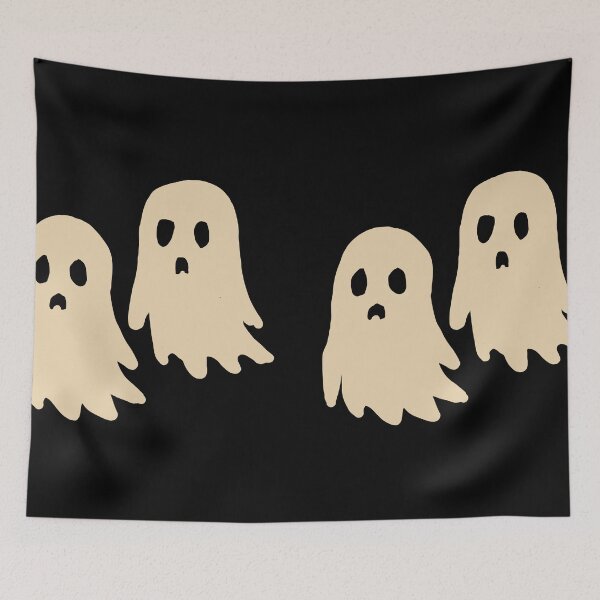 Item preview, Cute Minimal Twin Ghosts Kawaii Halloween Soft Aesthetic Design designed and sold by HYPNK.