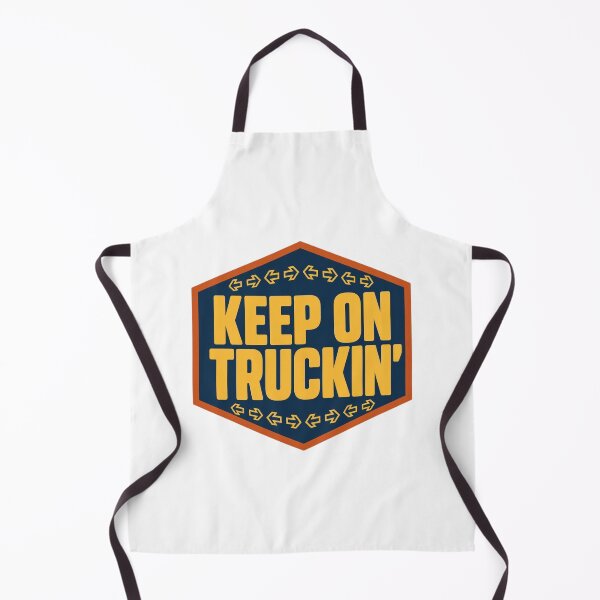 Item preview, Keep On Truckin Retro 70s Hexagon Arrow Badge designed and sold by FestivityFinds.