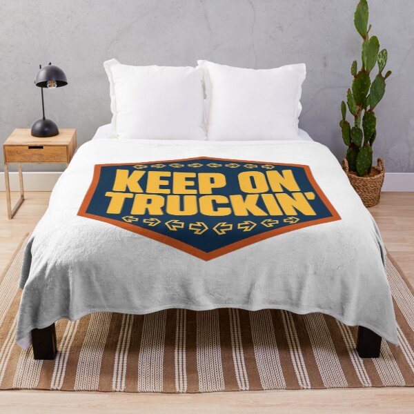 Item preview, Keep On Truckin Retro 70s Hexagon Arrow Badge designed and sold by FestivityFinds.