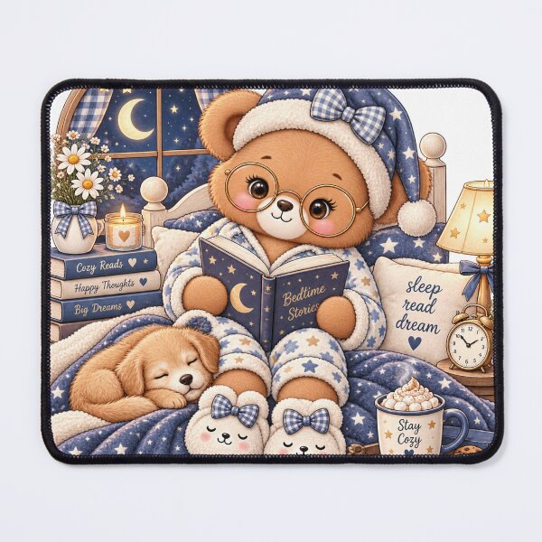 Item preview, Cozy Bedtime Reading Bear designed and sold by PixelChaptersByKira.