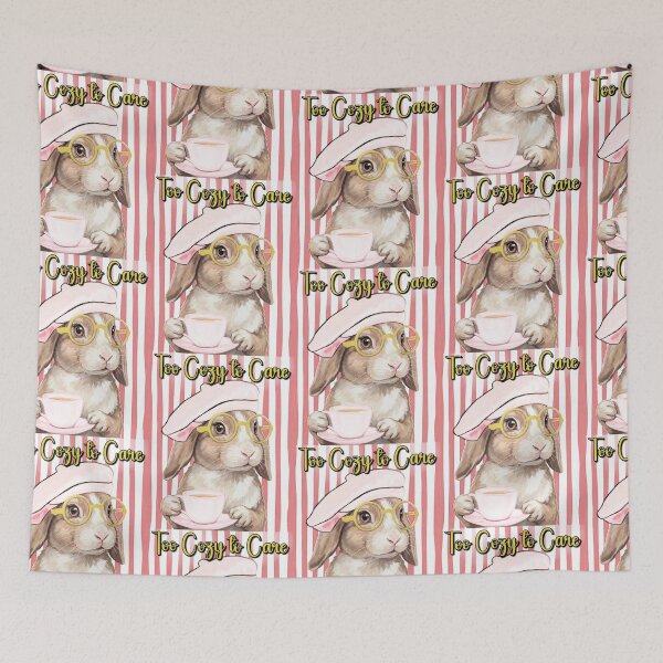 Item preview, Too comfortable to worry - Relaxed bunny designed and sold by UUniqueIImprint.