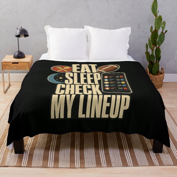 Item preview, Eat Sleep Check My Lineup Fantasy Football Player designed and sold by snowry.