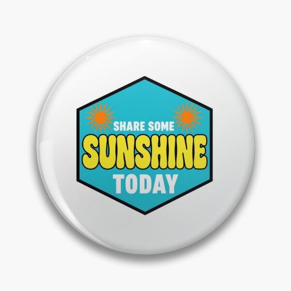 Item preview, Retro Share Some Sunshine Today Sunburst Hexagon designed and sold by FestivityFinds.
