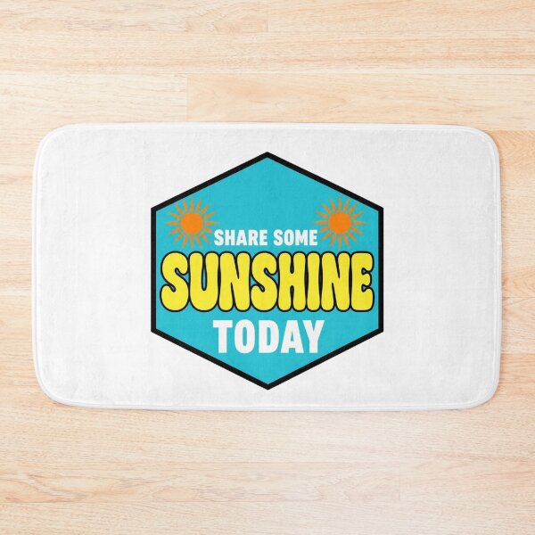 Item preview, Retro Share Some Sunshine Today Sunburst Hexagon designed and sold by FestivityFinds.