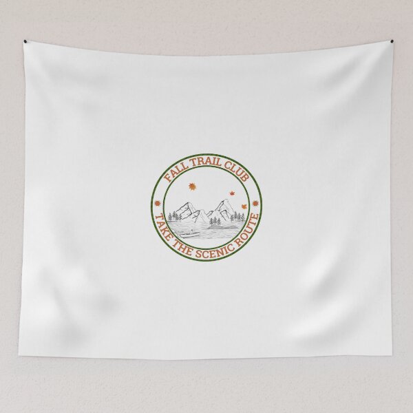 Item preview, Fall Trail Club Mountain Lake Vintage Badge designed and sold by Umbrella urban.