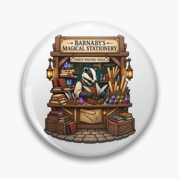 Item preview, Magical Stationery Shop | Badger Scribe | Enchanted Writing Workshop designed and sold by MrDev.