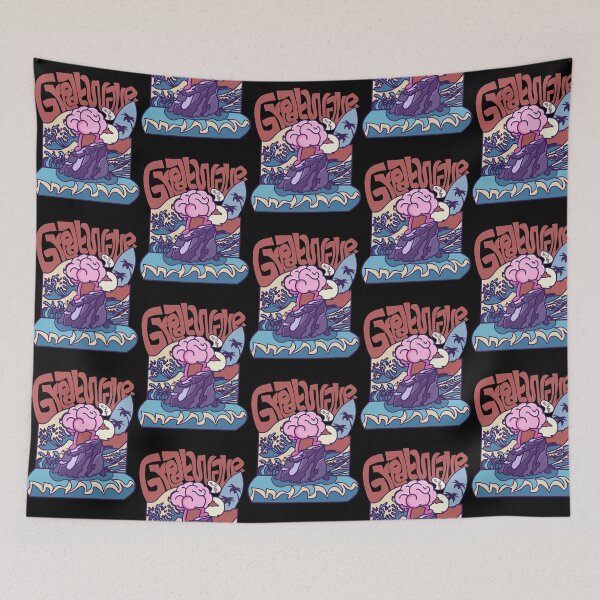 Item preview, Great Wave Surfing Brain Mental Health Humor Design designed and sold by BrainSoupShop.
