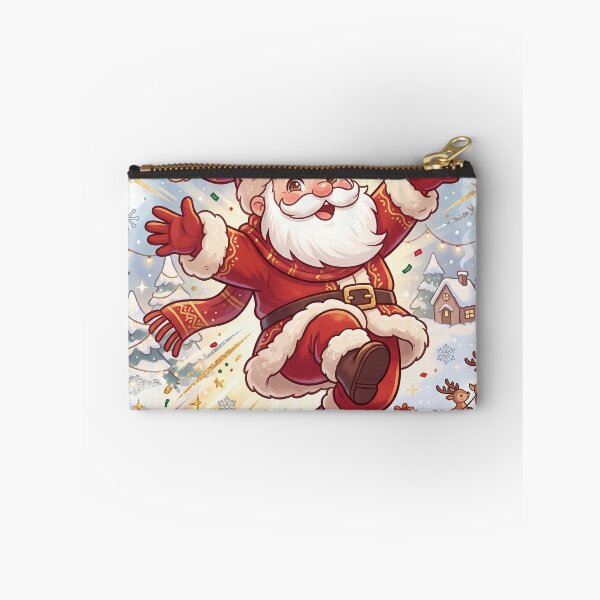 Item preview, Cute Jumping Santa Claus Christmas Illustration designed and sold by aikdreams.