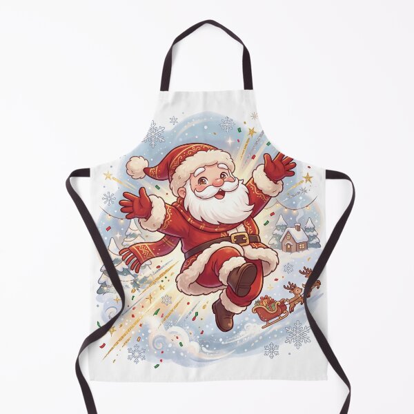 Item preview, Cute Jumping Santa Claus Christmas Illustration designed and sold by aikdreams.