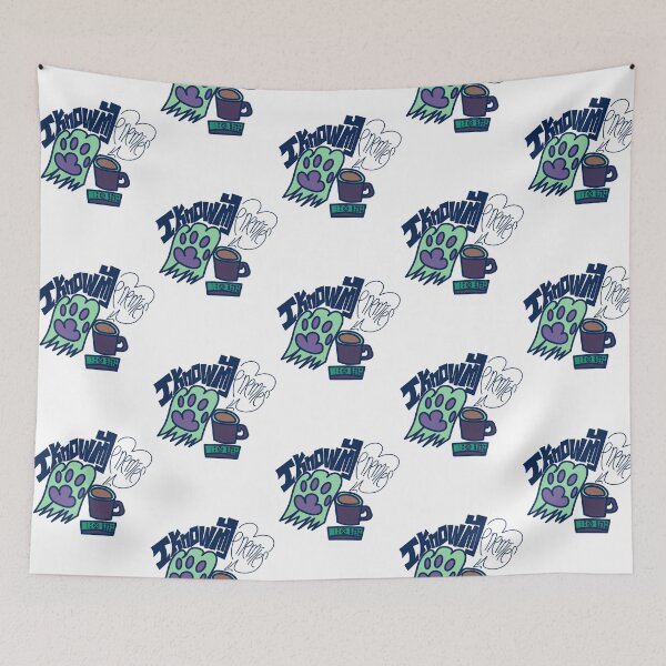 Item preview, I Know My Enemies Funny Cat Paw Punch Art designed and sold by BrainSoupShop.