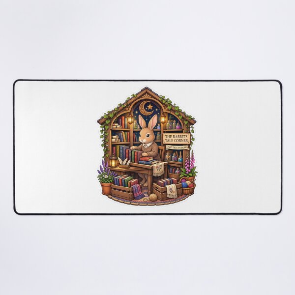 Item preview, The Rabbit’s Tale Corner | Fairy Tales & Folklore | Cozy Storybook Rabbit designed and sold by MrDev.