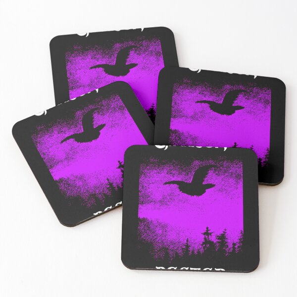 Item preview, Purple Silhouette White Typography Metal designed and sold by RetroVibeArty.