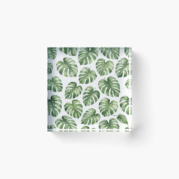 Item preview, Monstera Leaves Watercolour Tropical Pattern designed and sold by EcologicoolShp.