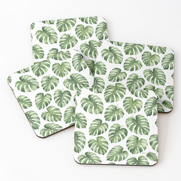 Item preview, Monstera Leaves Watercolour Tropical Pattern designed and sold by EcologicoolShp.