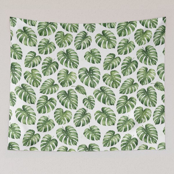 Item preview, Monstera Leaves Watercolour Tropical Pattern designed and sold by EcologicoolShp.