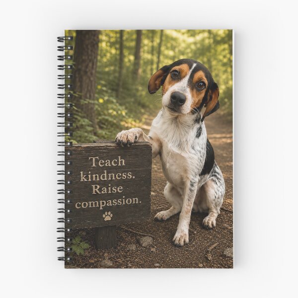 Item preview, Teach Them Kindness – Puppy Animal Welfare Woodland Art designed and sold by RescueHeart10.
