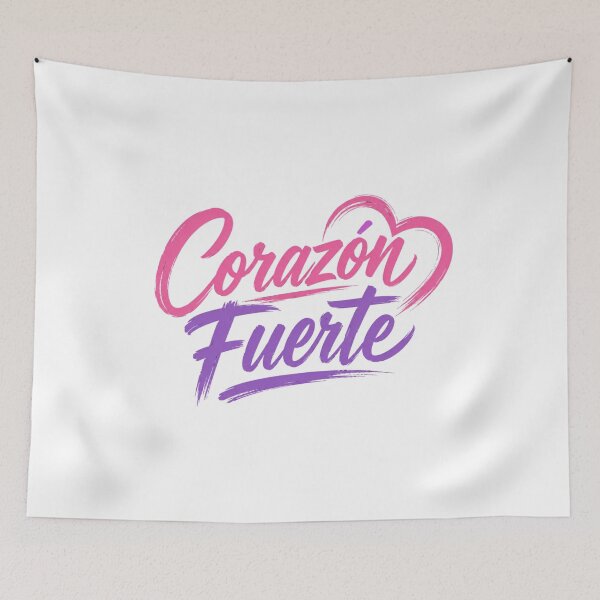Item preview, Corazón Fuerte – Strong Heart Spanish Typography designed and sold by RJACreative.