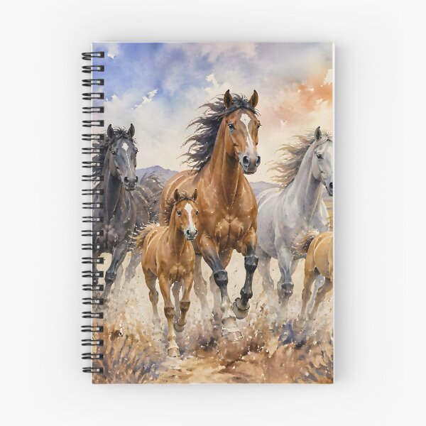 Item preview, Watercolor Wild Brumbies Running Free by Orikall designed and sold by HippieWorks.