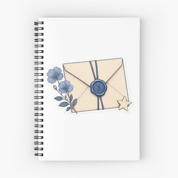 Item preview, Blue Wax Seal Envelope Sticker , Vintage Pen Pal Stationery Art designed and sold by maouriworld.