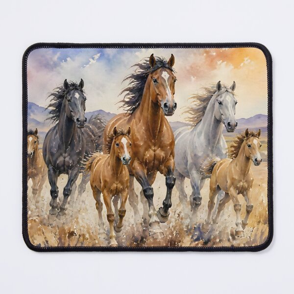 Item preview, Watercolor Wild Brumbies Running Free by Orikall designed and sold by HippieWorks.