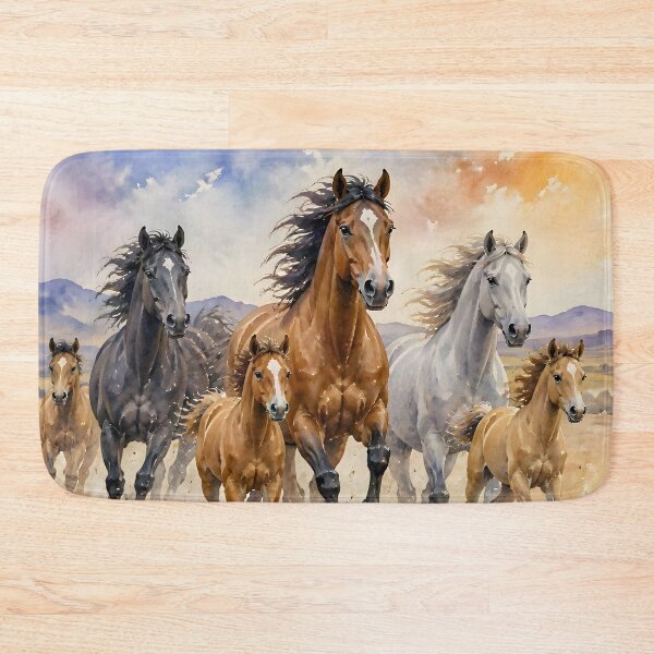 Item preview, Watercolor Wild Brumbies Running Free by Orikall designed and sold by HippieWorks.