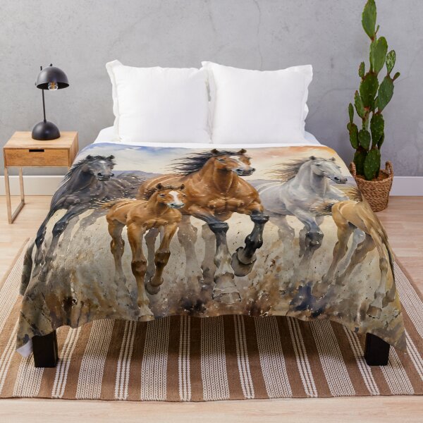 Item preview, Watercolor Wild Brumbies Running Free by Orikall designed and sold by HippieWorks.