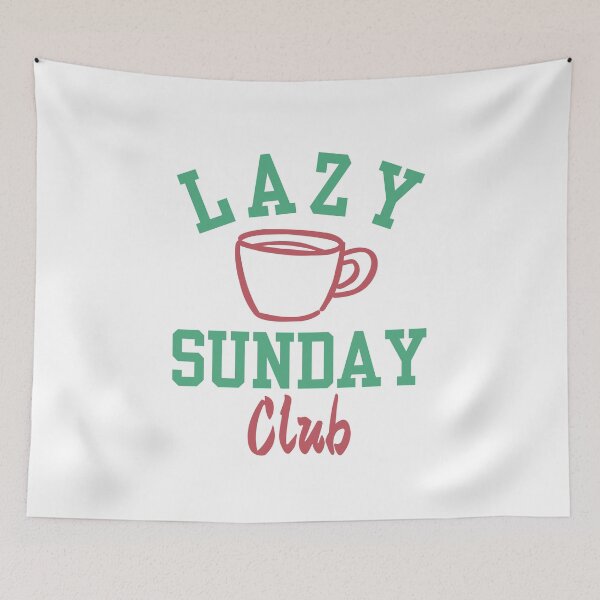 Item preview, Lazy Sunday Club Coffee Cup Cozy Lifestyle Weekend Vibes Design designed and sold by HYPNK.