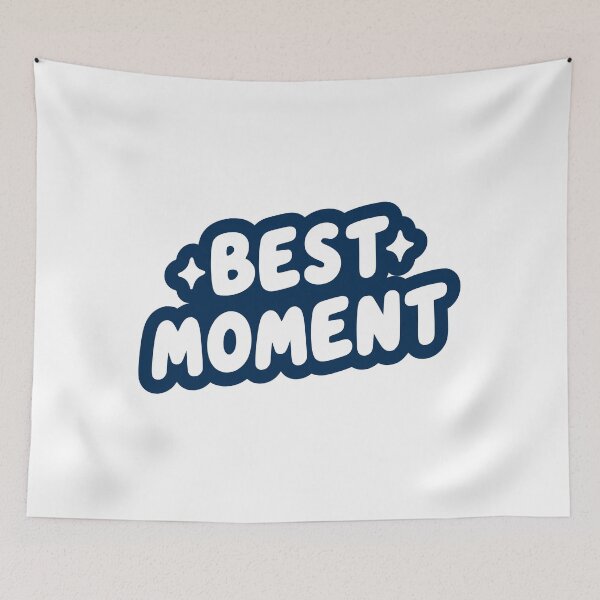 Item preview, Best Moment Retro Bubble Typography Quote designed and sold by Fatma Creates.